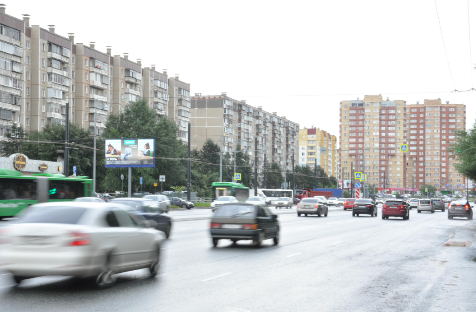 Фотография рекламного носителя, тип: Билборд 3x6, адрес: Чичерина ул., д.8, Челябинск, Челябинская область, Россия. Сторона Б1 №1397896