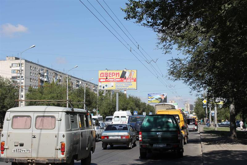 Фотография рекламного носителя, тип: Билборд 3x6, адрес: 64-ой Армии ул. Х Братская ул., Волгоград, Волгоградская область, Россия. Сторона A1 №83187