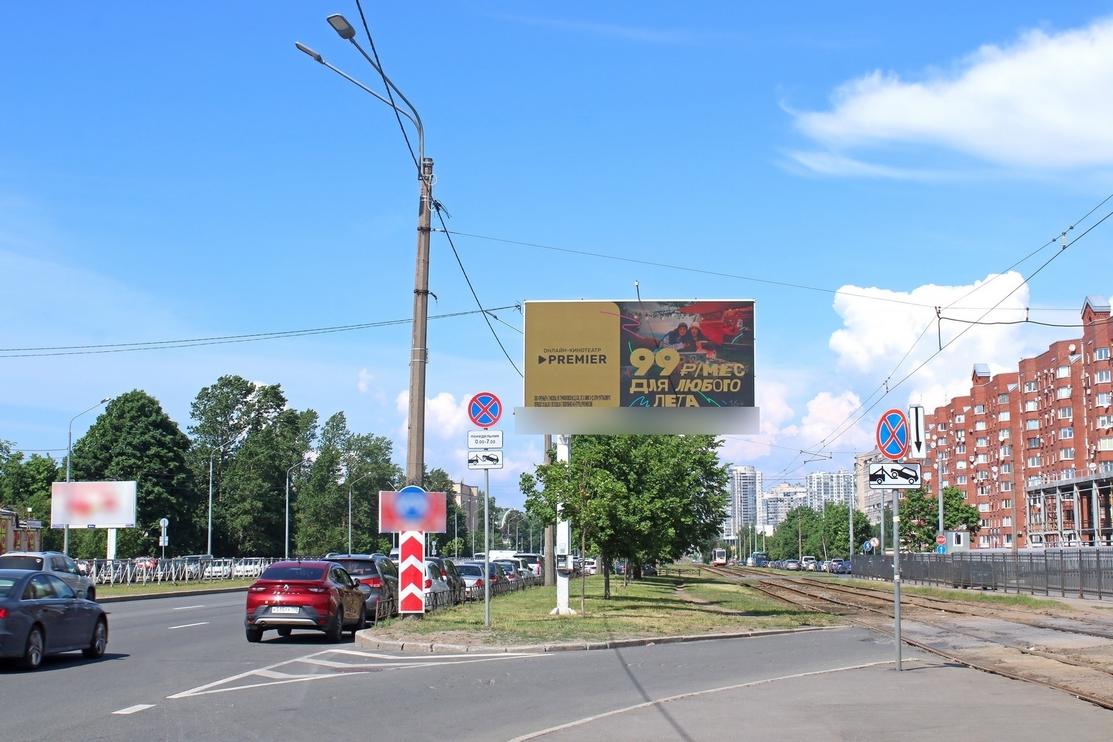 Фотография рекламного носителя, тип: Билборд 3x6, адрес: Выборгское ш., д.14, Санкт-Петербург, Россия. Сторона А1 №719314