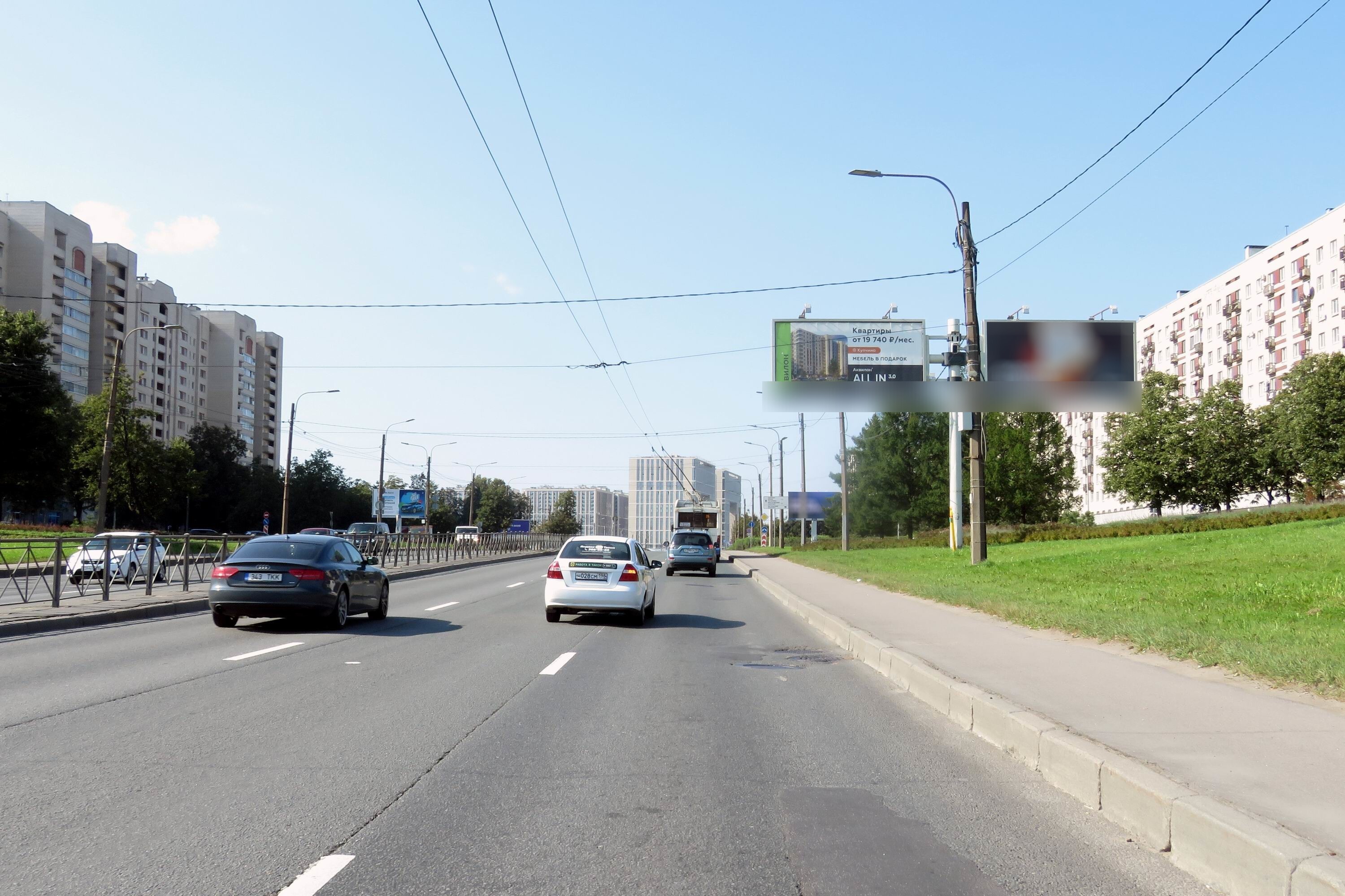 Фотография рекламного носителя, тип: Билборд 3x6, адрес: Типанова ул., у ж/д виадука, Санкт-Петербург, Россия. Сторона А1 №106049