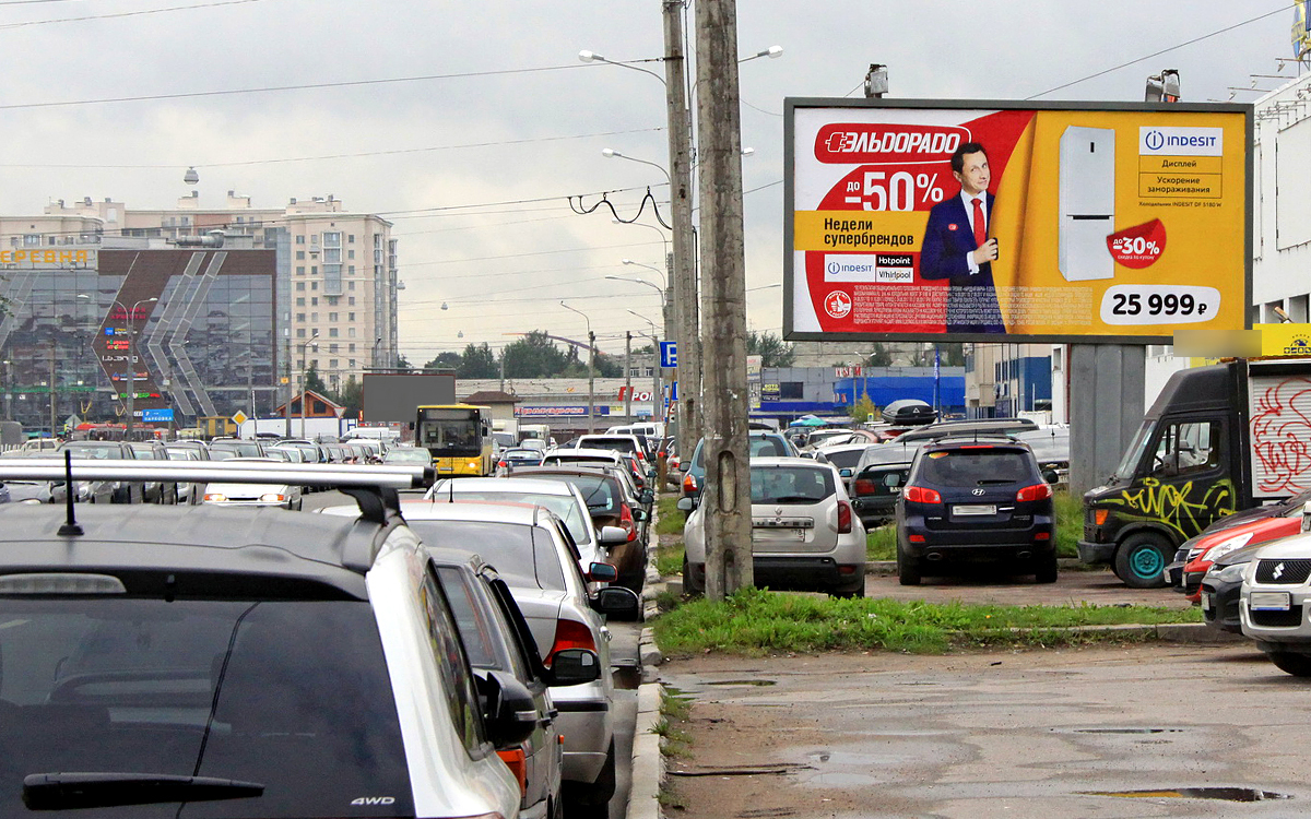 Фотография рекламного носителя, тип: Билборд 3x6, адрес: Гаккелевская ул., Санкт-Петербург, Россия. Сторона А №172044