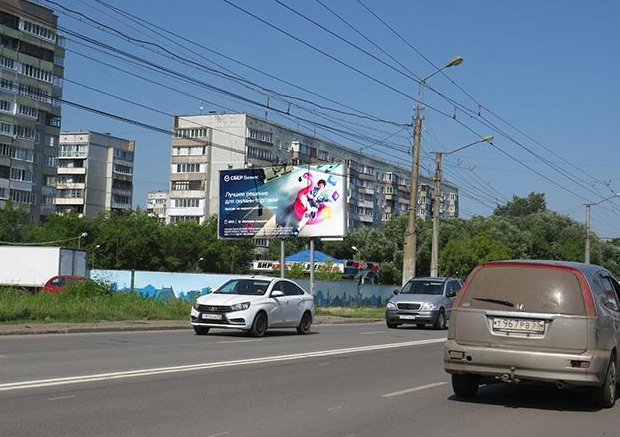 Фотография рекламного носителя, тип: Билборд 3x6, адрес: Кирова ул., д.47, Омск, Омская область, Россия. Сторона Б №820464