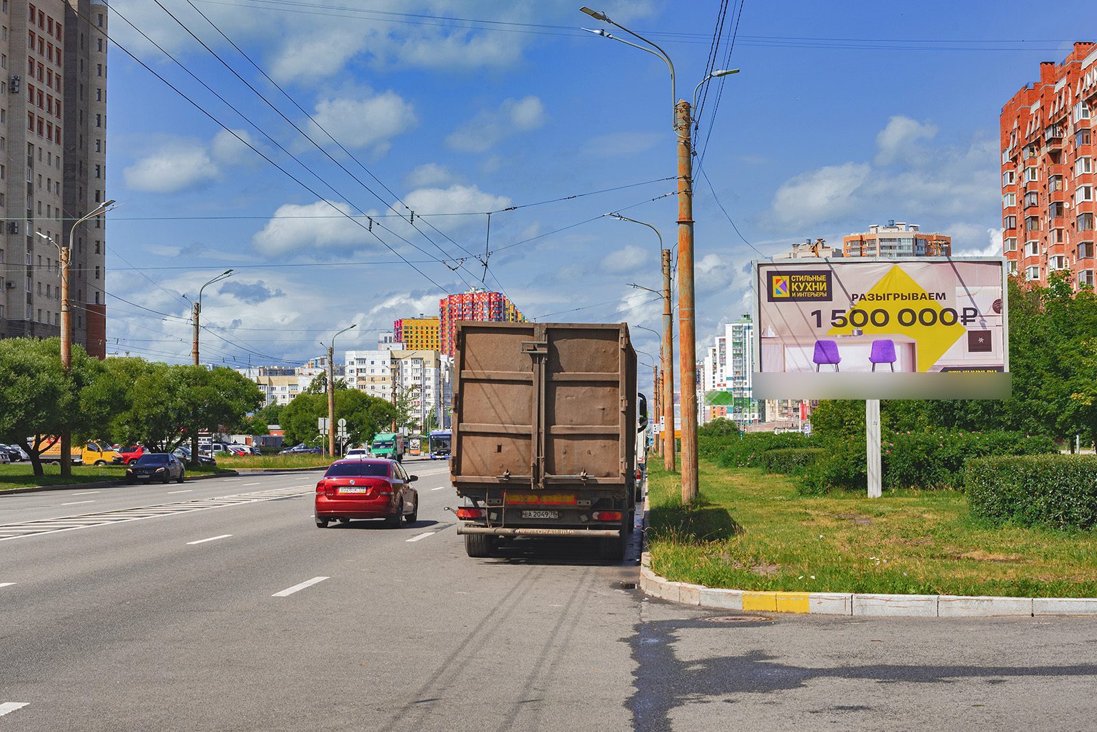 Фотография рекламного носителя, тип: Билборд 3x6, адрес: Комендантский пр-т., д.37, корп.1, Санкт-Петербург, Россия. Сторона А №165623