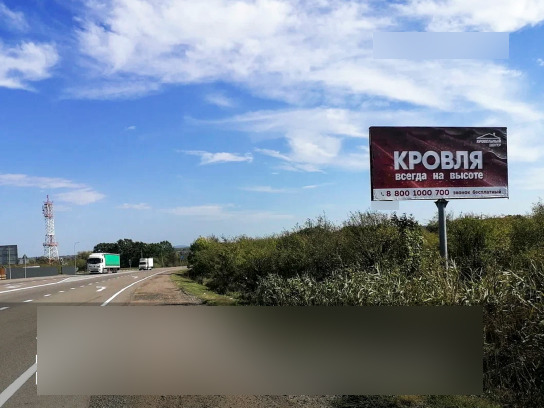 Фотография рекламного носителя, тип: Билборд 3x6, адрес: Краснодар-Верхнебаканский а/д, 94 150м, Абинск, Краснодарский край, Россия. Сторона А №396339