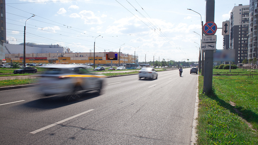 Фотография рекламного носителя, тип: Билборд 3x6, адрес: Коллонтай ул., д.5 Х Нерчинская ул., Санкт-Петербург, Россия. Сторона B №171111
