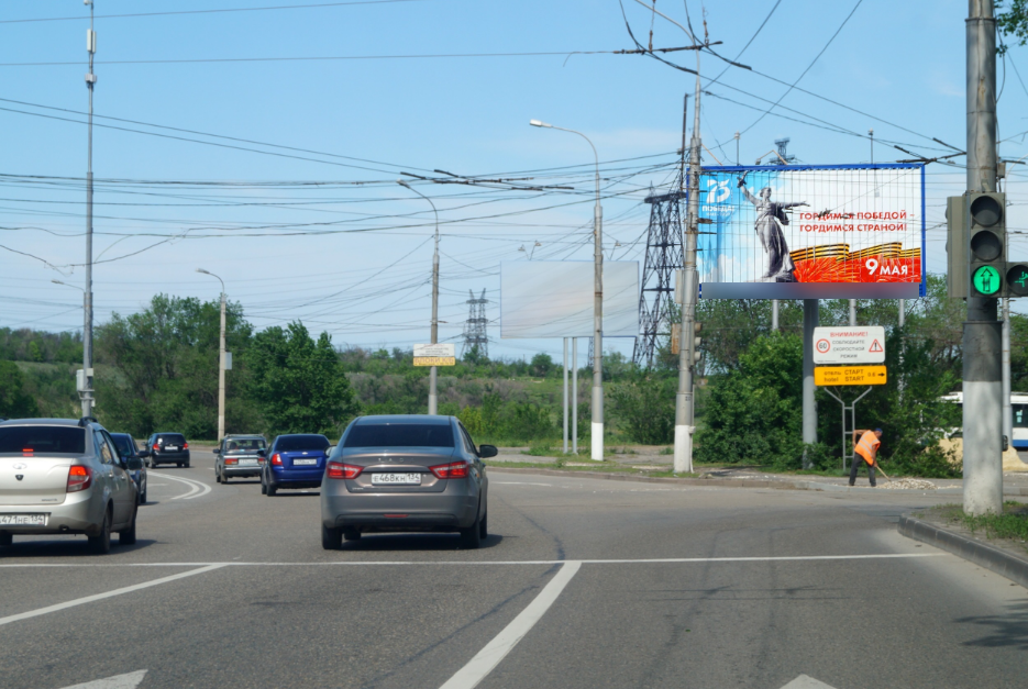 Фотография рекламного носителя, тип: Билборд 3x6, адрес: Н.Отрады ул., поз.1, Волгоград, Волгоградская область, Россия. Сторона А1-A3 №337595