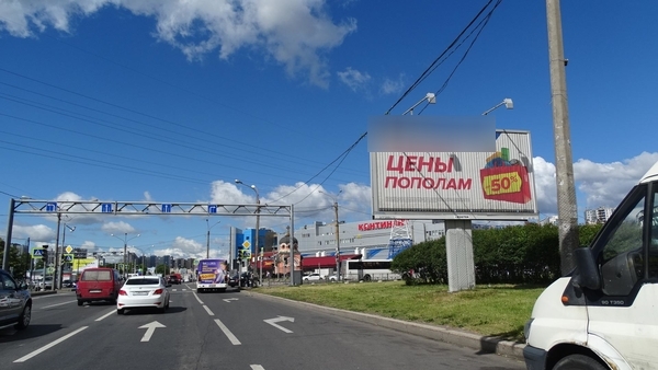 Фотография рекламного носителя, тип: Билборд 3x6, адрес: Дунайский пр-т. Х Ленсовета ул., Санкт-Петербург, Россия. Сторона A №106580