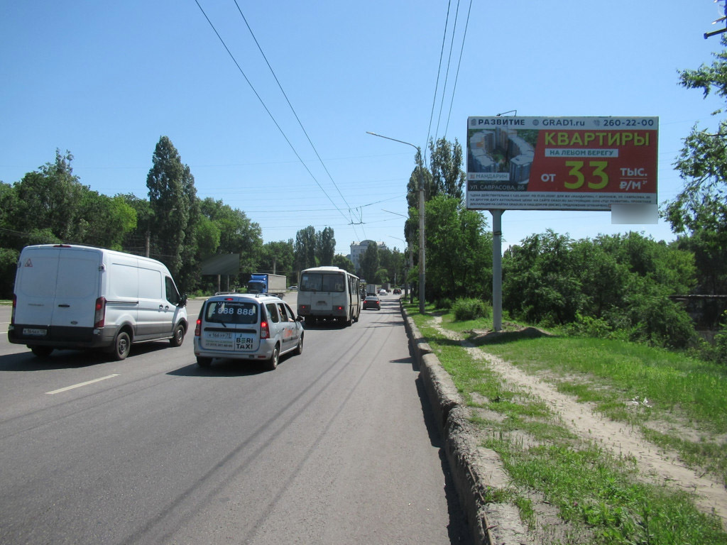Фотография рекламного носителя, тип: Билборд 3x6, адрес: Дамба ВОГРЭС, съезд с моста, Воронеж, Воронежская область, Россия. Сторона А №111634