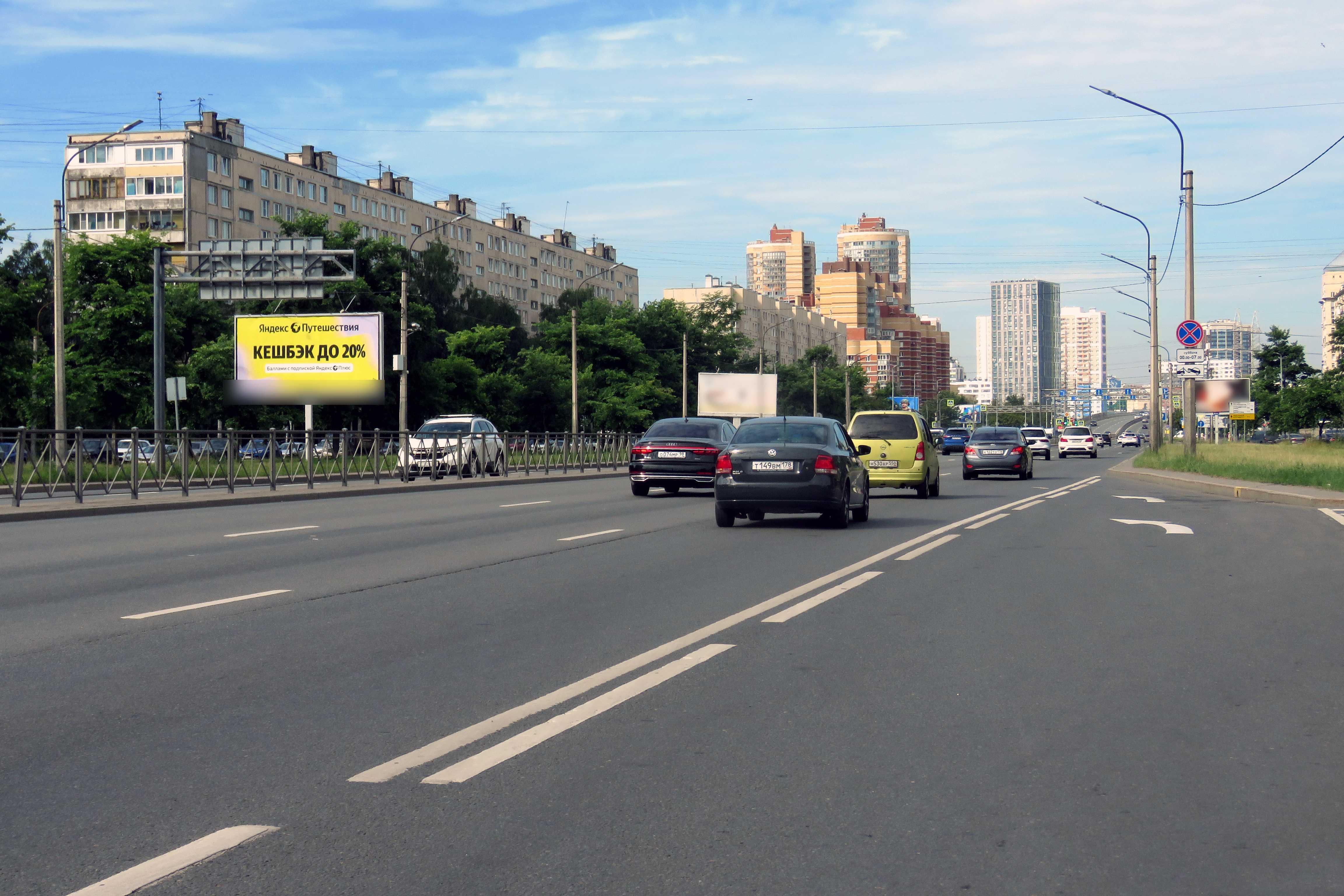 Фотография рекламного носителя, тип: Билборд 3x6, адрес: Дунайский пр-т., д.37, корп.1, Санкт-Петербург, Россия. Сторона Б №700492