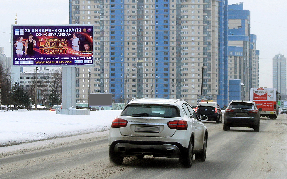 Фотография рекламного носителя, тип: Билборд 3x6, адрес: Репищева ул., д.9, Санкт-Петербург, Россия. Сторона B №171755