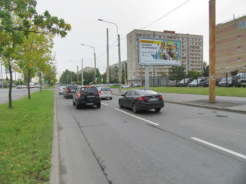 Фотография рекламного носителя, тип: Билборд 3x6, адрес: Северный пр-т. Х Софьи Ковалевской ул., д.22, Санкт-Петербург, Россия. Сторона А №164760