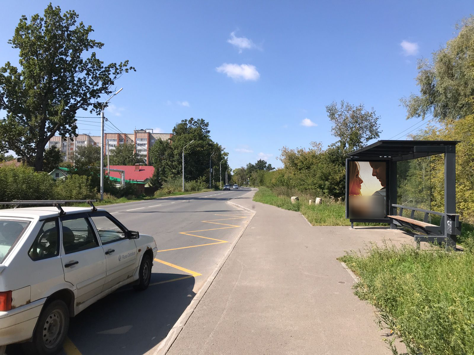 Фотография рекламного носителя, тип: Остановка 1.8x1.2, адрес: Боевая ул., д.147 А н-в, ост. «Водозабор», Казань, Республика Татарстан, Россия. Сторона А №1326561