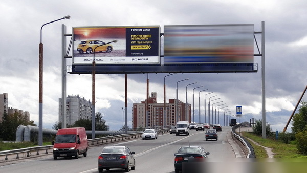 Фотография рекламного носителя, тип: Суперсайт 5x12, адрес: Планерная ул. Х Оптиков ул., Санкт-Петербург, Россия. Сторона А1 №126985