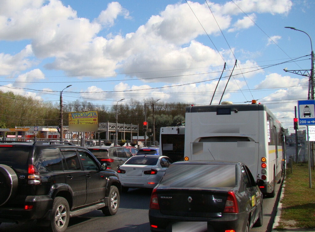 Фотография рекламного носителя, тип: Билборд 3x6, адрес: Московское ш., д.10Б, Рязань, Рязанская область, Россия. Сторона Б1-Б3 №793766