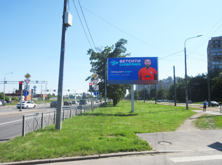 Фотография рекламного носителя, тип: Билборд 3x6, адрес: Руставели ул., д.70 Х Токсовская ул., Санкт-Петербург, Россия. Сторона A1-А10 №169589