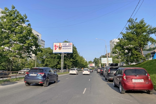 Фотография рекламного носителя, тип: Билборд 3x6, адрес: Красного Знамени пр-т., Владивосток, Приморский край, Россия. Сторона А1 №154004