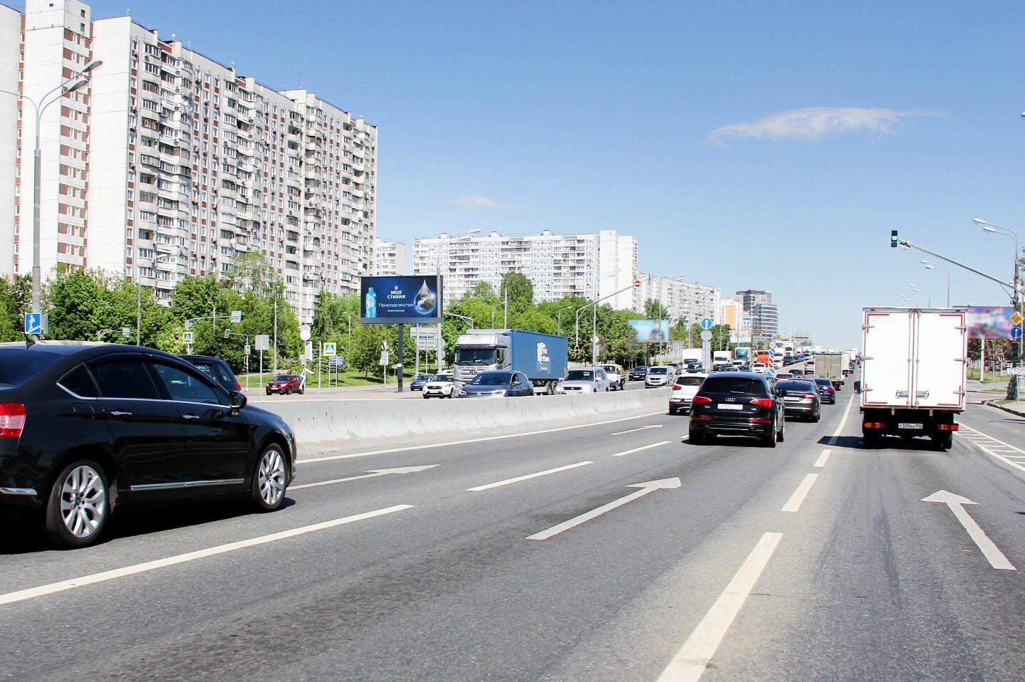 Фотография рекламного носителя, тип: Билборд 3x6, адрес: Варшавское ш., д.130Б Х Сумская ул., Москва, Россия. Сторона Б1 №207583