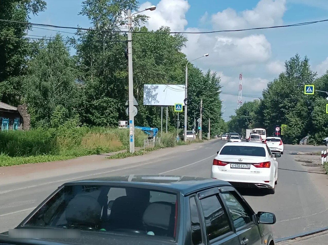 Фотография рекламного носителя, тип: Билборд 3x6, адрес: Смирнова ул. Х Барнаульский пр-т., д.20, Томск, Томская область, Россия. Сторона Б №1336444