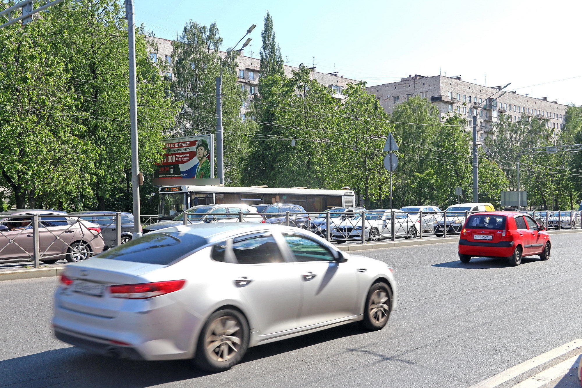 Фотография рекламного носителя, тип: Билборд 3x6, адрес: Светлановский пр-т., д.39 Х Тореза пр-т., Санкт-Петербург, Россия. Сторона Б №120938