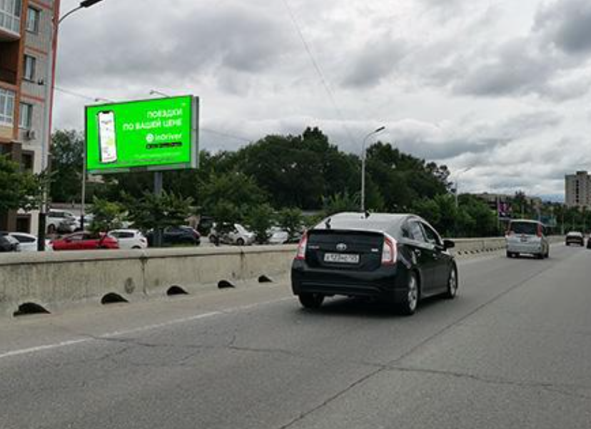 Фотография рекламного носителя, тип: Билборд 3x6, адрес: Лейтенанта Орлова ул. Х Лермонтова ул., д.1а, Хабаровск, Хабаровский край, Россия. Сторона Б №645712