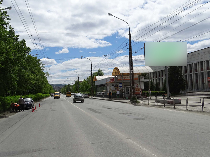 Фотография рекламного носителя, тип: Билборд 3x6, адрес: Октября пр-т., д.4, Миасс, Челябинская область, Россия. Сторона А №1359731