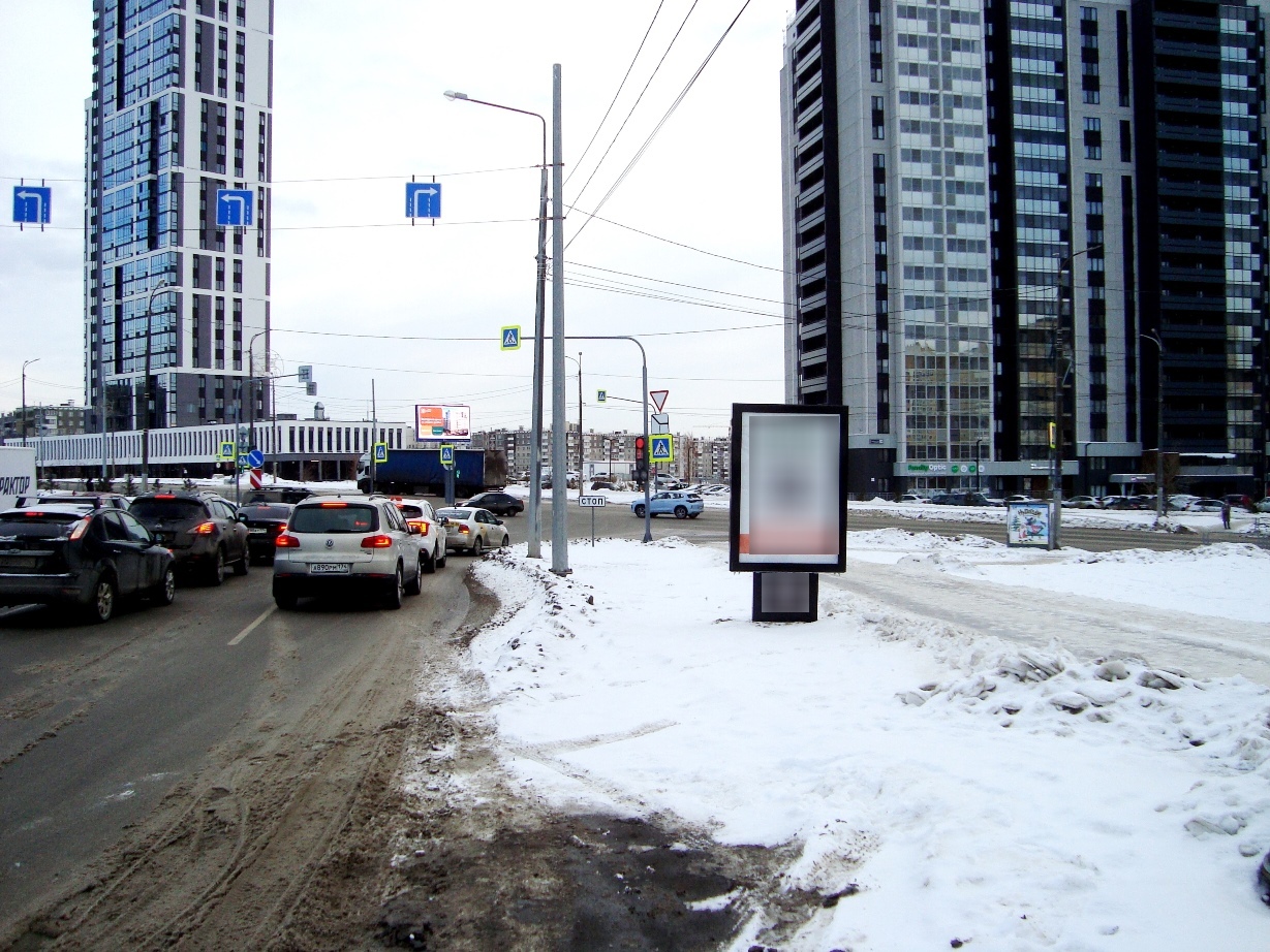 Фотография рекламного носителя, тип: Ситиформат 1.8x1.2, адрес: Татищева ул., д.268, Челябинск, Челябинская область, Россия. Сторона А №1332496