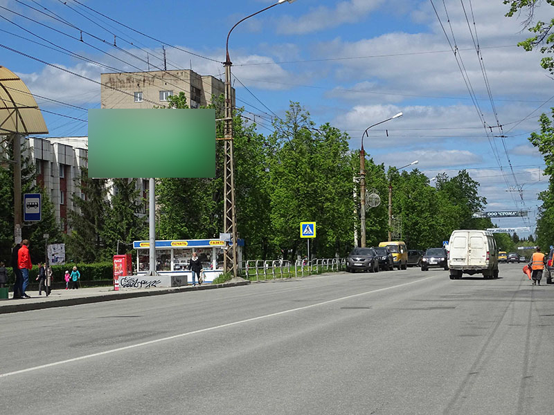 Фотография рекламного носителя, тип: Билборд 3x6, адрес: Октября пр-т., д.4, Миасс, Челябинская область, Россия. Сторона Б1-Б10 №1359732