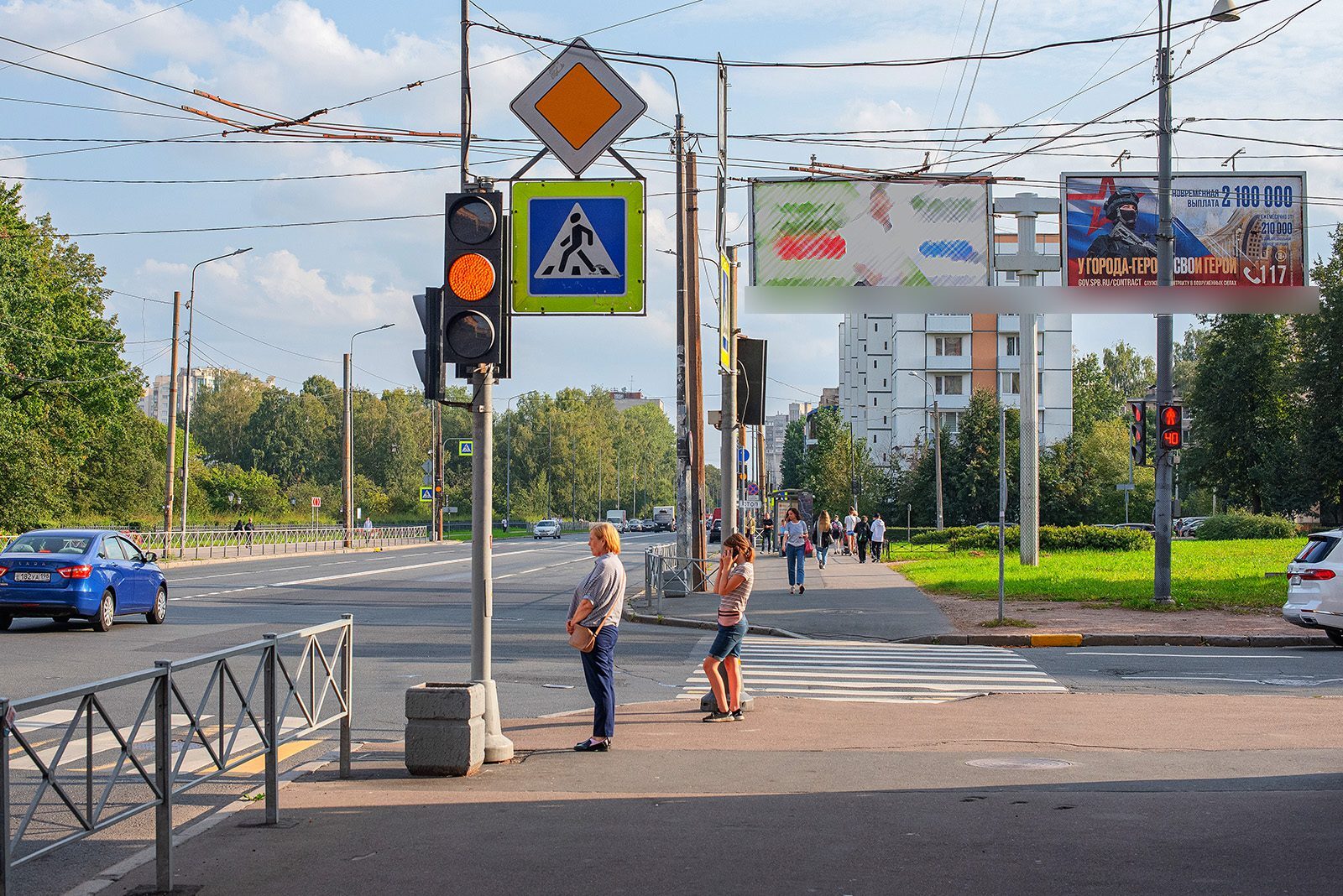 Фотография рекламного носителя, тип: Билборд 3x6, адрес: Бабушкина ул. Х Красных Зорь б-р., д.1, Санкт-Петербург, Россия. Сторона А2 №641986