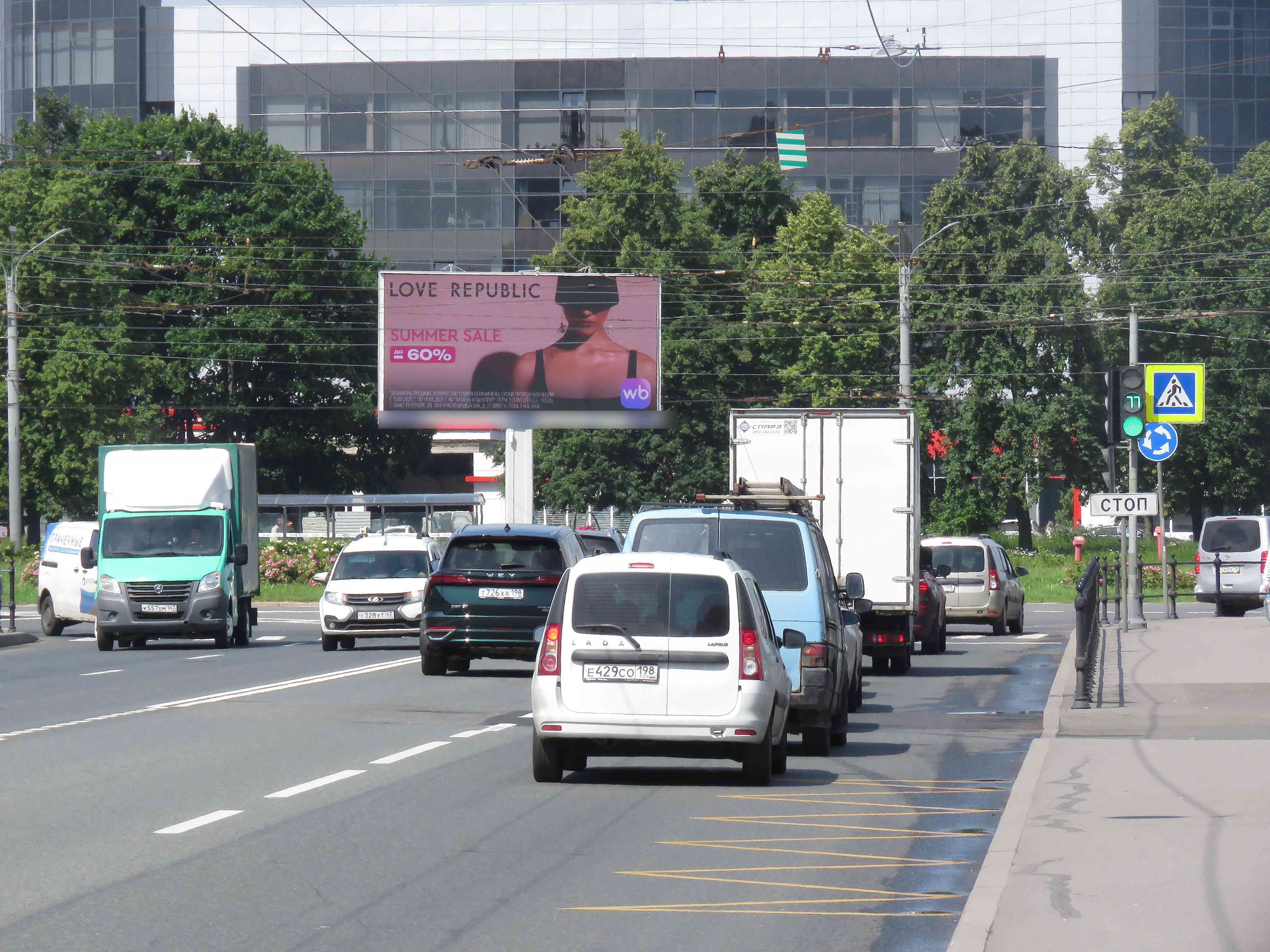 Фотография рекламного носителя, тип: Билборд 3x6, адрес: Бехтерева пл. Х Седова ул., д.14, Санкт-Петербург, Россия. Сторона А1 №708250