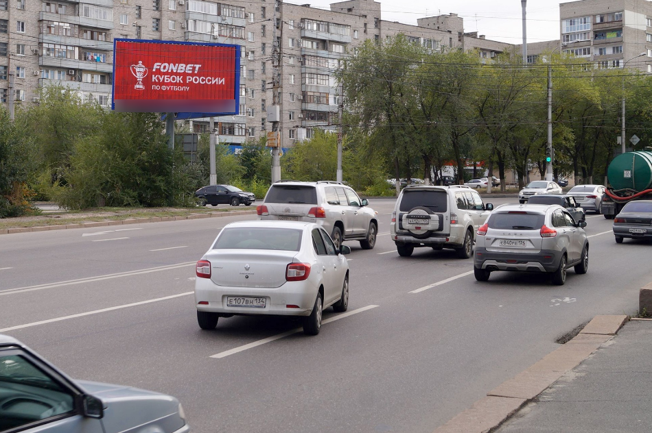 Фотография рекламного носителя, тип: Билборд 3x6, адрес: Н.Отрады ул., поз.1, Волгоград, Волгоградская область, Россия. Сторона Б1-Б3 №337598