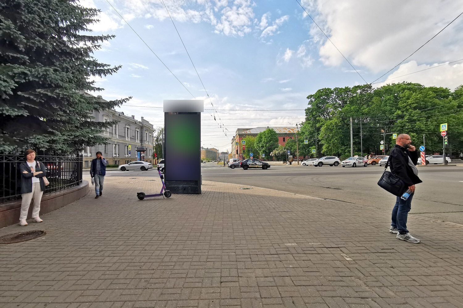 Фотография рекламного носителя, тип: Пиллар 3x1.4, адрес: Загородный пр-т., д.54 Х Введенский канал ул., Санкт-Петербург, Россия. Сторона С №541553