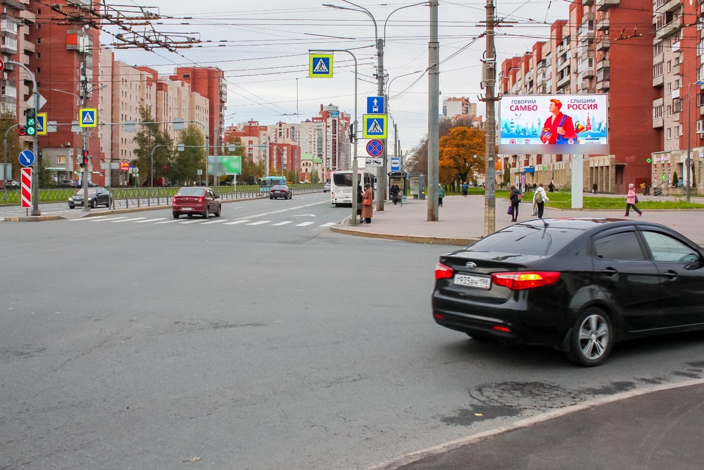 Фотография рекламного носителя, тип: Билборд 3x6, адрес: Ленинский пр-т., д.118 Х Зины Портновой ул., Санкт-Петербург, Россия. Сторона А1 №119507