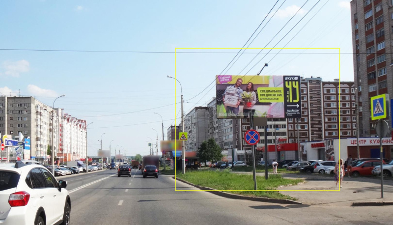 Фотография рекламного носителя, тип: Билборд 3x6, адрес: Пушкинская ул., ТЦ Медведь, Ижевск, Республика Удмуртия, Россия. Сторона A №670284
