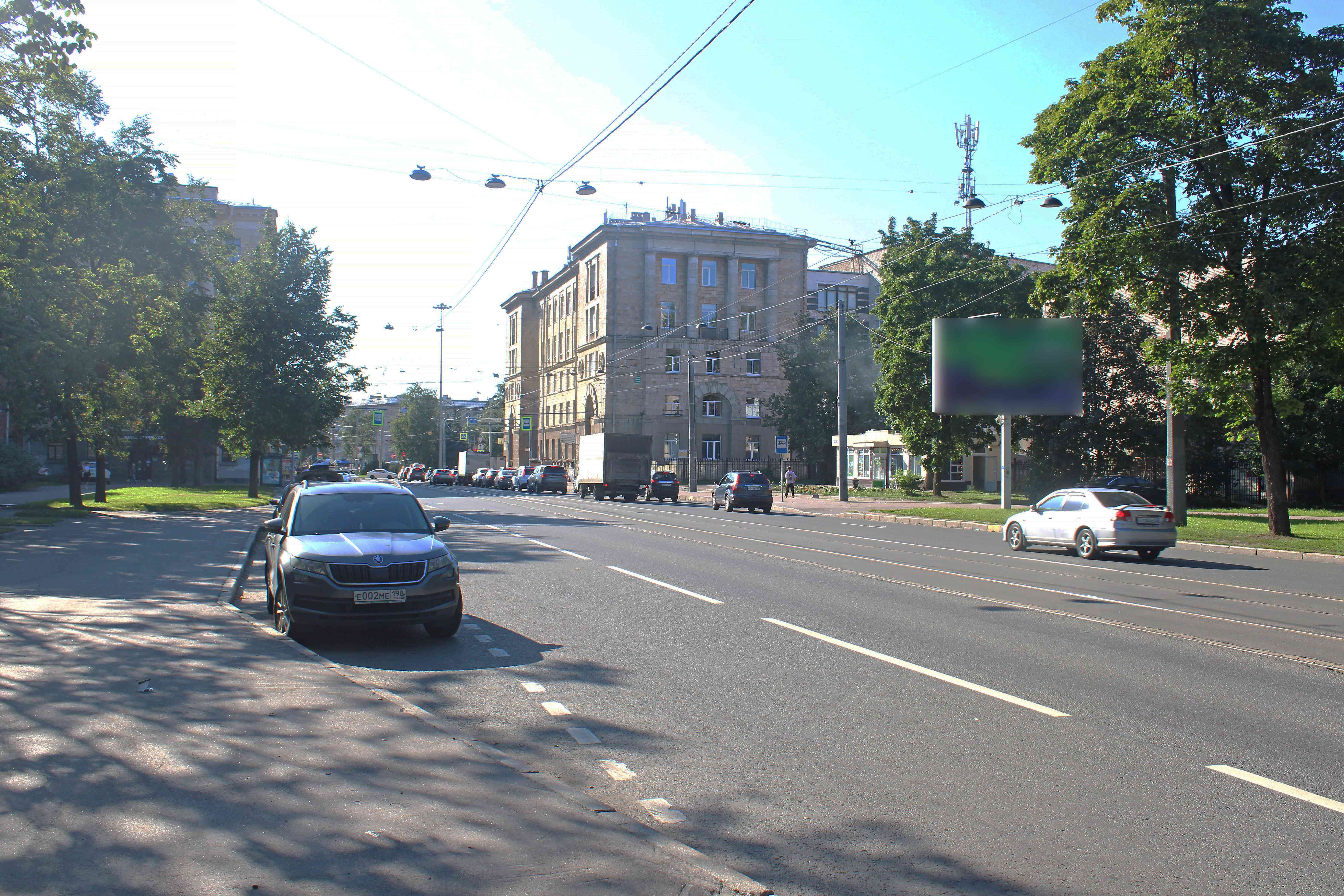 Фотография рекламного носителя, тип: Билборд 3x6, адрес: 2-й Муринский пр-зд., д.6, Санкт-Петербург, Россия. Сторона А №703226