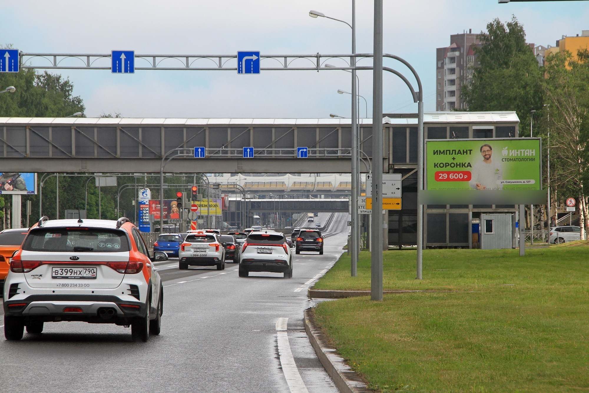 Фотография рекламного носителя, тип: Билборд 3x6, адрес: Приморское ш. Х Яхтенная ул., д.12, Санкт-Петербург, Россия. Сторона А1 №153564