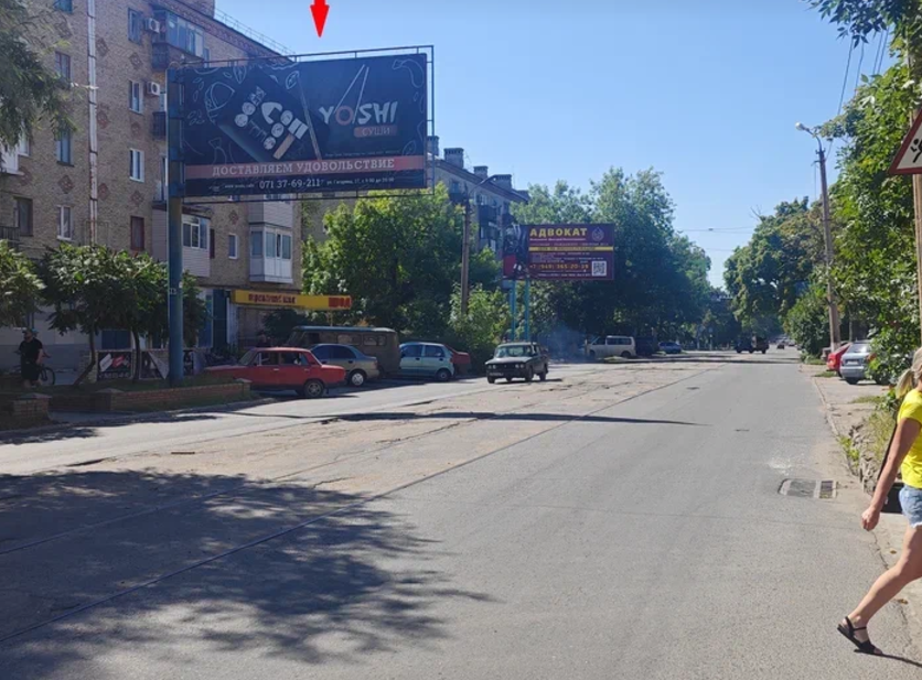 Фотография рекламного носителя, тип: Билборд 3x6, адрес: Гагарина ул., д.42, Горловка, Донецкая область, Россия. Сторона Б №1326915