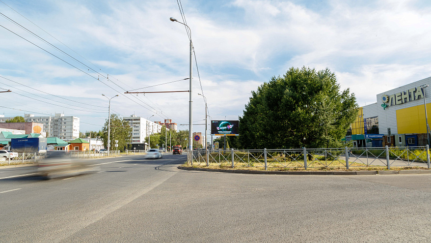 Фотография рекламного носителя, тип: Билборд 3x6, адрес: Адоратского ул., д.21а, Казань, Республика Татарстан, Россия. Сторона A1-А10 №674784