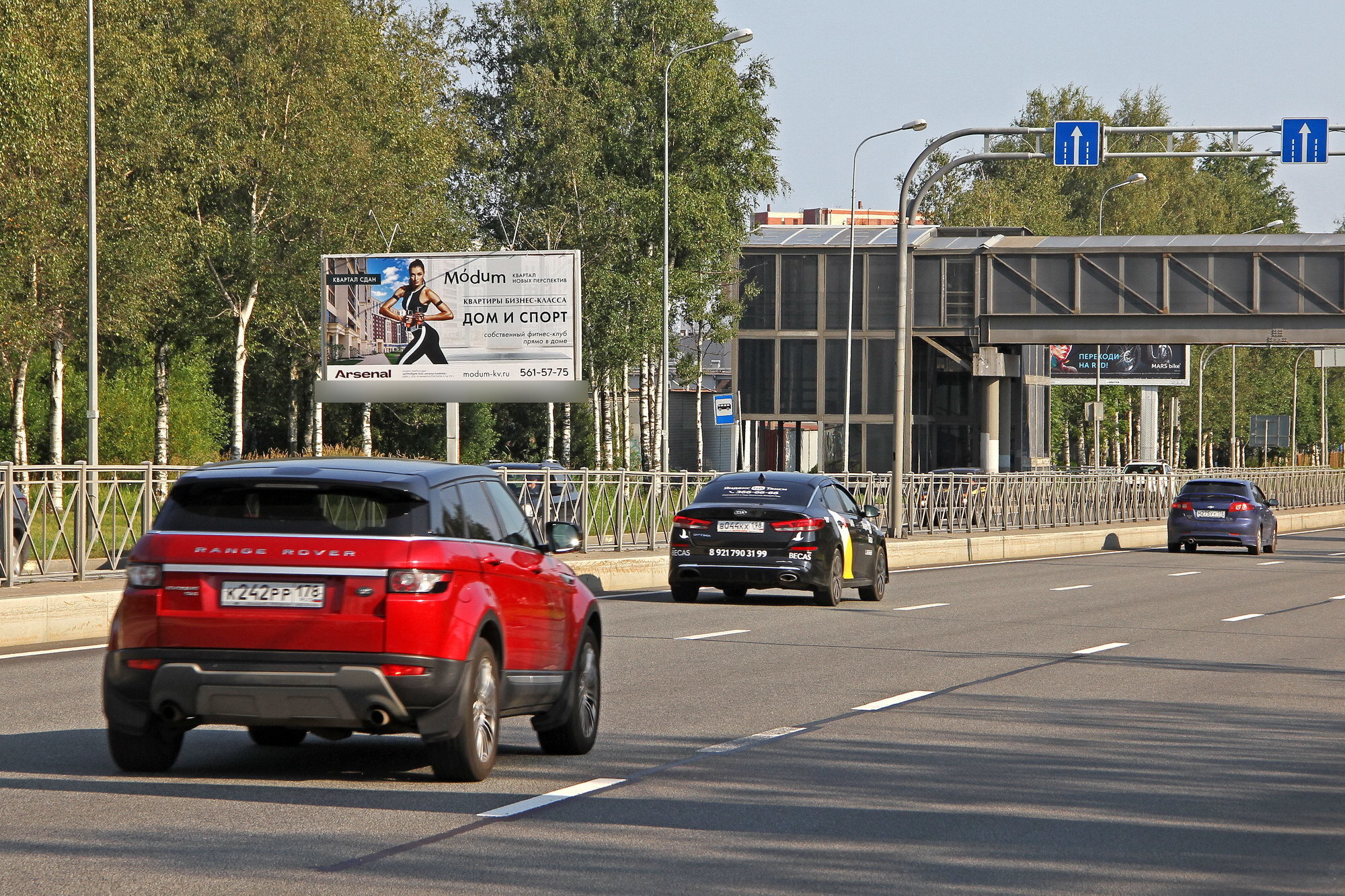 Фотография рекламного носителя, тип: Билборд 3x6, адрес: Приморское ш. Х Яхтенная ул., поз.1, Санкт-Петербург, Россия. Сторона Б №153565