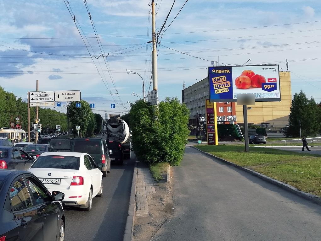 Фотография рекламного носителя, тип: Билборд 3x6, адрес: Космонавтов пр-т., д.17Г Х Турбинная ул., Екатеринбург, Свердловская область, Россия. Сторона А1 №86161