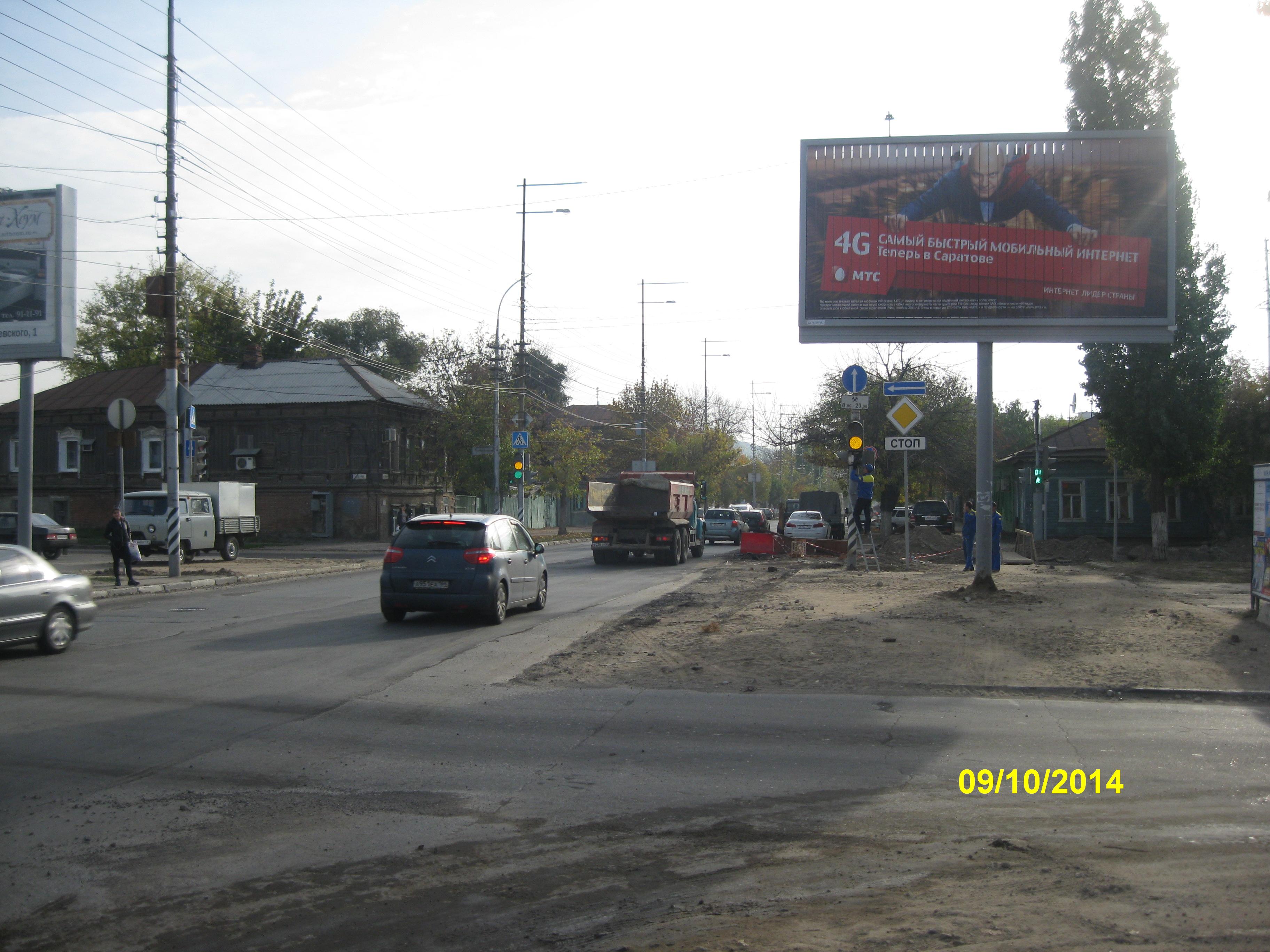 Фотография рекламного носителя, тип: Билборд 3x6, адрес: Рахова ул. Х Соколовая ул., поз.2, Саратов, Саратовская область, Россия. Сторона А №840180