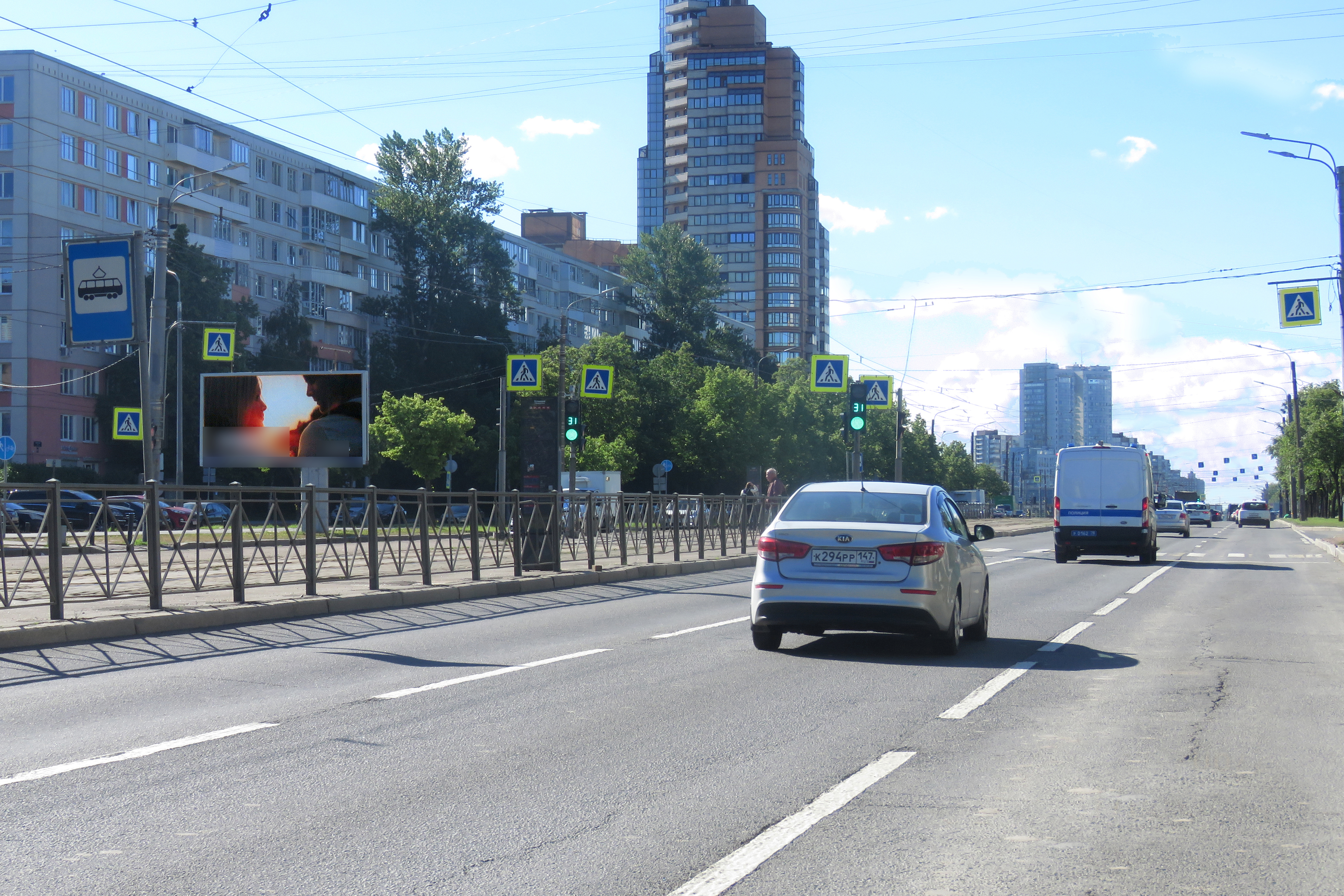 Фотография рекламного носителя, тип: Билборд 3x6, адрес: Бухарестская ул., д.90, Санкт-Петербург, Россия. Сторона Б №106329