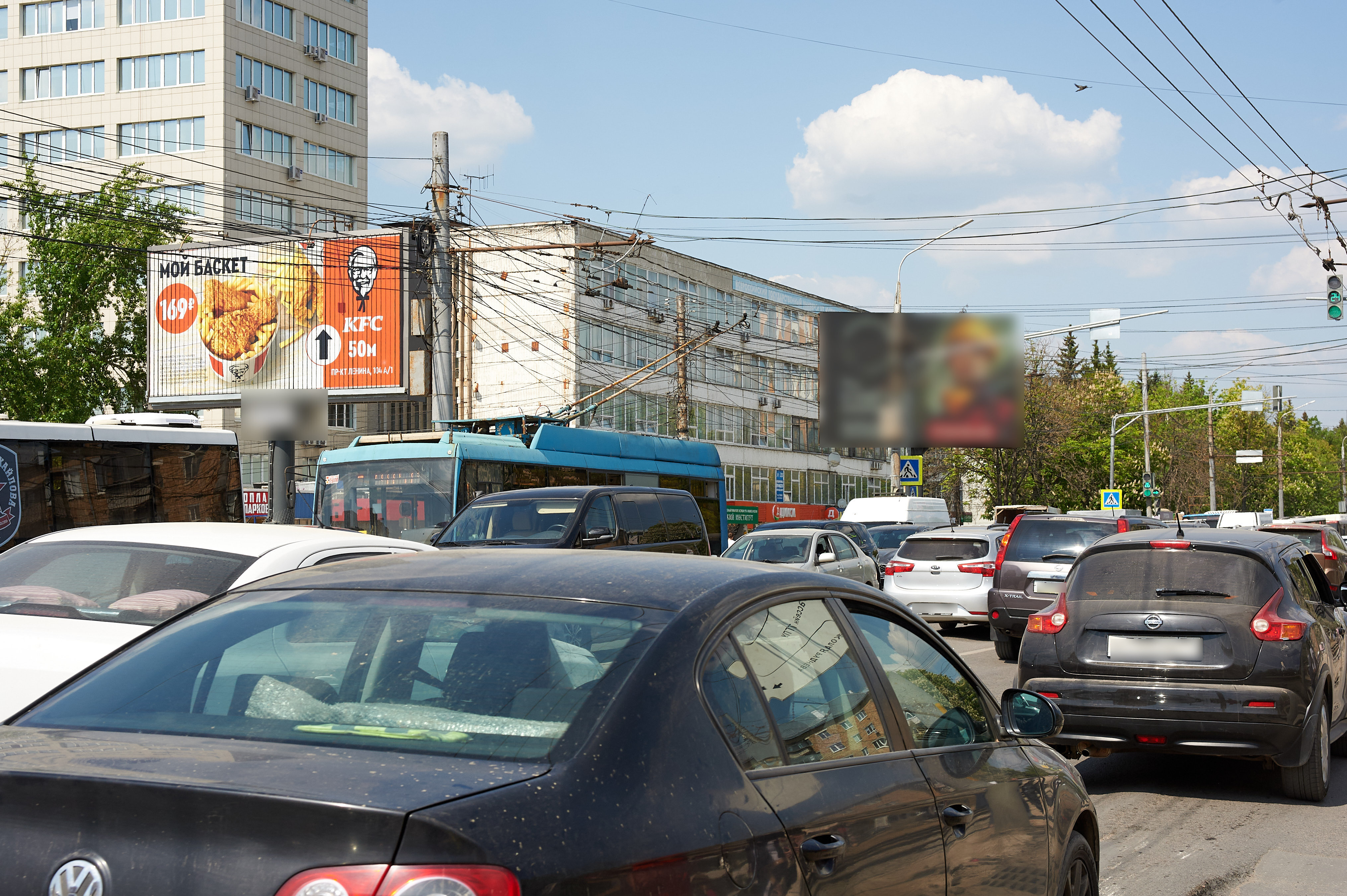 Фотография рекламного носителя, тип: Билборд 3x6, адрес: Ленина пр-т., д.110/6, Тула, Тульская область, Россия. Сторона B1-B3 №703095