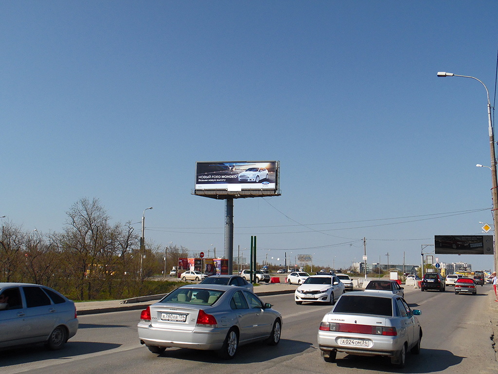 Фотография рекламного носителя, тип: Суперсайт 5x15, адрес: Рокоссовского ул. Х Ряжского ул., Волгоград, Волгоградская область, Россия. Сторона Б №83440