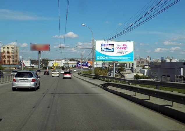 Фотография рекламного носителя, тип: Билборд 3x6, адрес: Энергетиков пр-зд. Х Большая ул., д.256, Новосибирск, Новосибирская область, Россия. Сторона А №187503