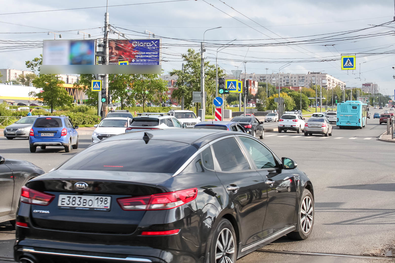 Фотография рекламного носителя, тип: Билборд 3x6, адрес: Партизана Германа ул. Х Петергофское ш., поз.1, Санкт-Петербург, Россия. Сторона Б2 №539110