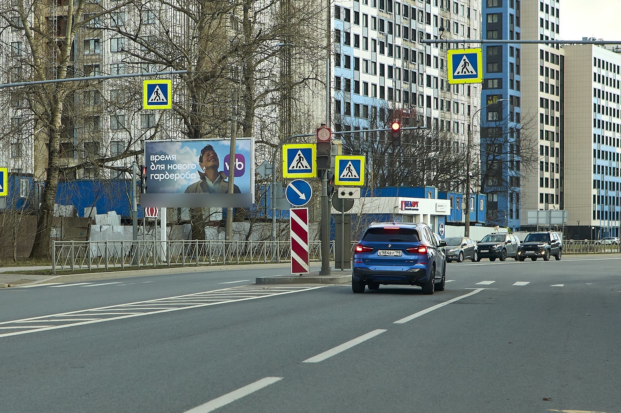 Фотография рекламного носителя, тип: Билборд 3x6, адрес: Полюстровский пр-т., д.77 Х Новолитовская ул., Санкт-Петербург, Россия. Сторона Б №106331