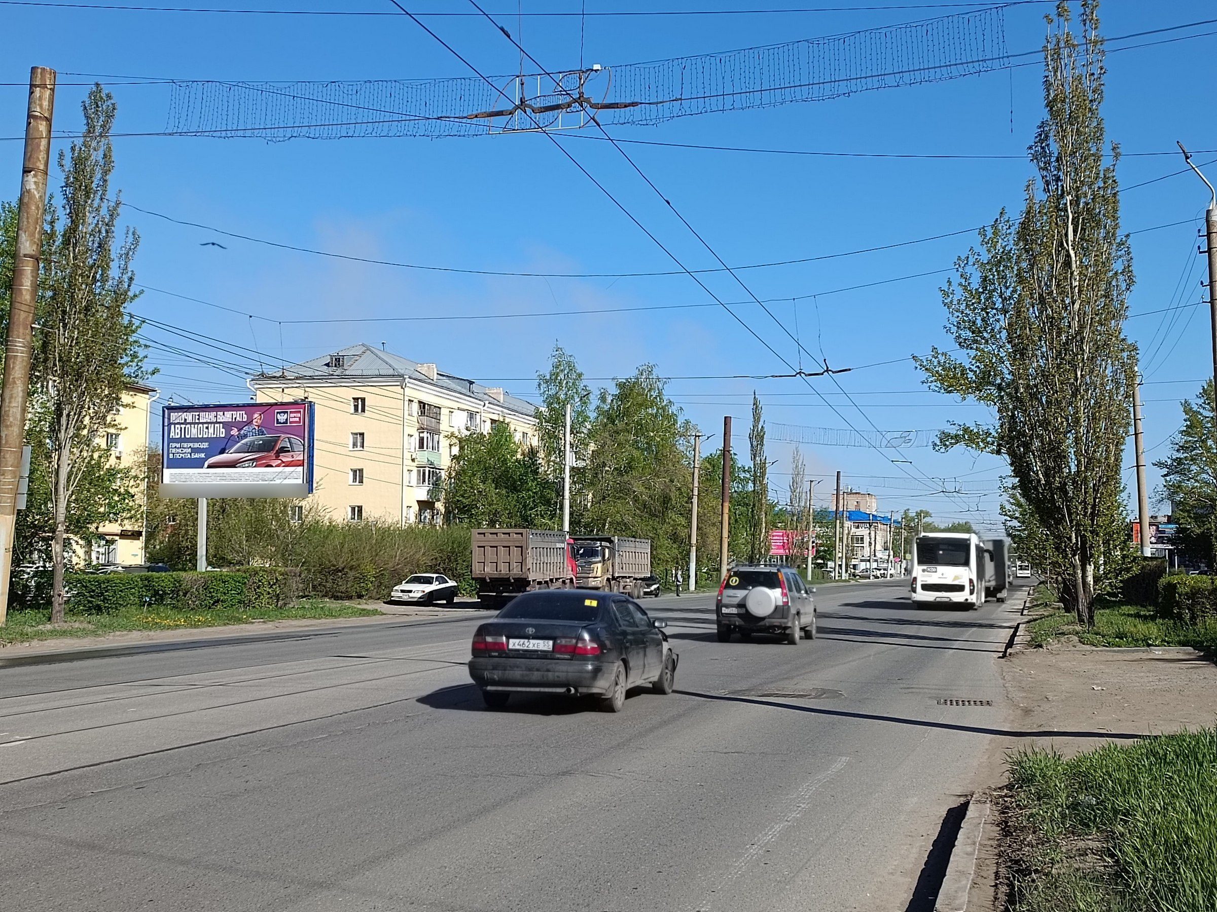 Фотография рекламного носителя, тип: Билборд 3x6, адрес: Нефтезаводская ул., д.23, Омск, Омская область, Россия. Сторона Б №125124