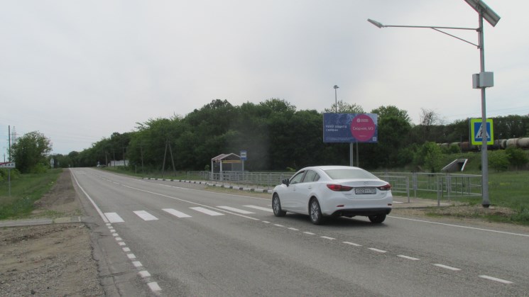 Фотография рекламного носителя, тип: Билборд 3x6, адрес: Староминская ст., Староминская-Ленинградская-Павловская а/д, 3 585м, Краснодар, Краснодарский край, Россия. Сторона А №1336922