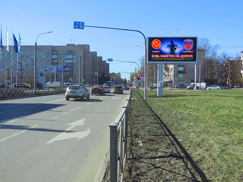 Фотография рекламного носителя, тип: Билборд 3x6, адрес: Якорная ул., д.5 Х Металлистов пр-т., Санкт-Петербург, Россия. Сторона А1-А10 №164776