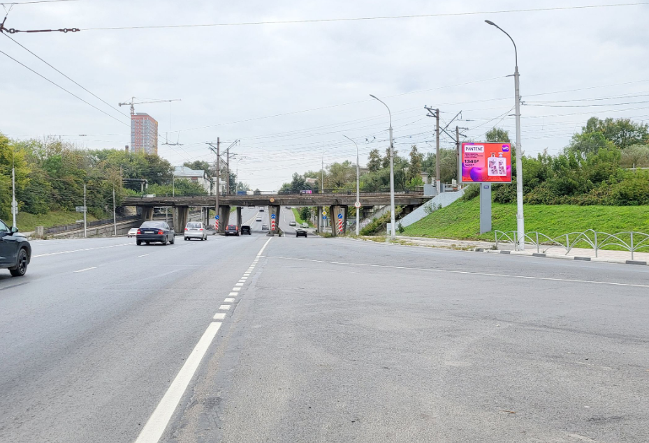 Фотография рекламного носителя, тип: Ситиборд 2.7x3.7, адрес: Циолковского ул. Х Горького ул., Рязань, Рязанская область, Россия. Сторона А1-А10 №156704